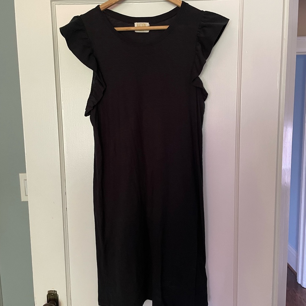 Nation LTD - Elliott T Black Ruffled Mini Sheath Dress